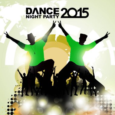 Yeni yıl dans gösterisi renk arkaplanı