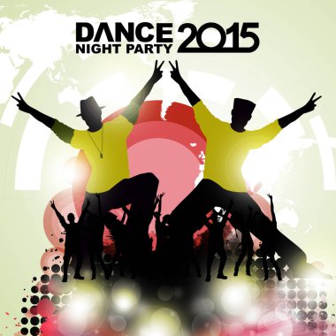 Yeni yıl dans gösterisi renk arkaplanı