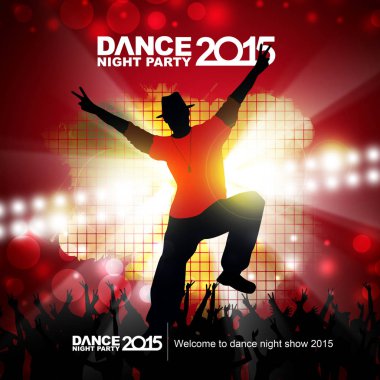 Yeni yıl dans gösterisi renk arkaplanı