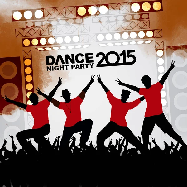 Yeni yıl dans gösterisi Renkli backgrou ve