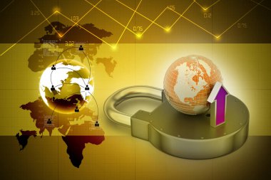İnternet güvenlik kavramı renk arkaplanı