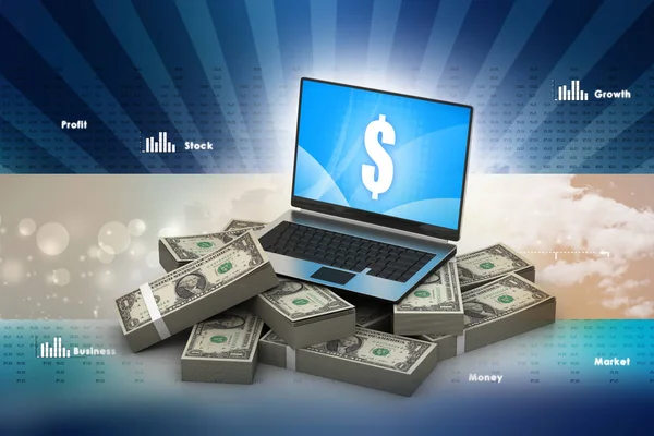 Online Money Concept Color Background — Stock Photo, Image