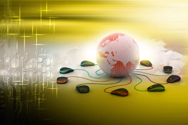 Global Network Concept Globe — Stock Photo, Image