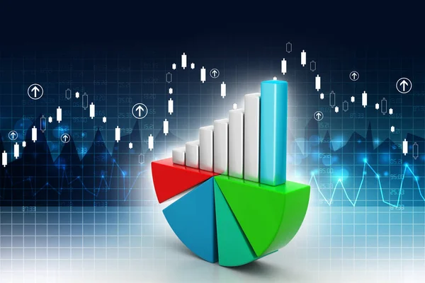 Geschäftsdiagramm Auf Dem Markt — Stockfoto