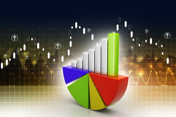 Grafico Delle Imprese Sul Mercato — Foto Stock
