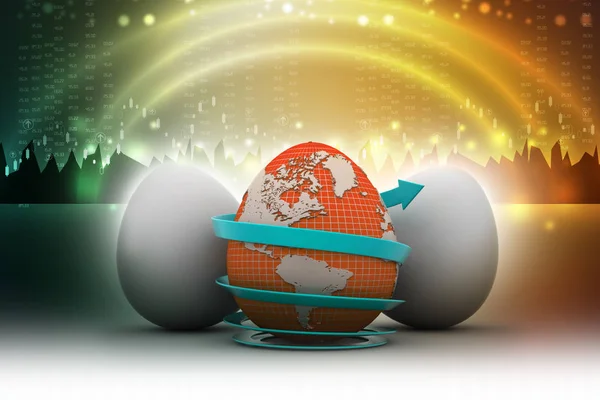 Egg Form Globe — Stock Photo, Image