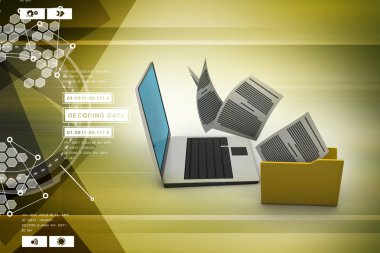 bir bilgisayarla bağlantı klasör