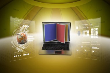 Online gönüllülük kavramı 3D çizimi