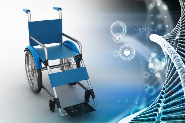 Wózek Inwalidzki Tle Koloru — Zdjęcie stockowe
