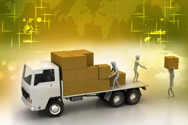 Lastkraftwagen Güterverkehr — Stockfoto