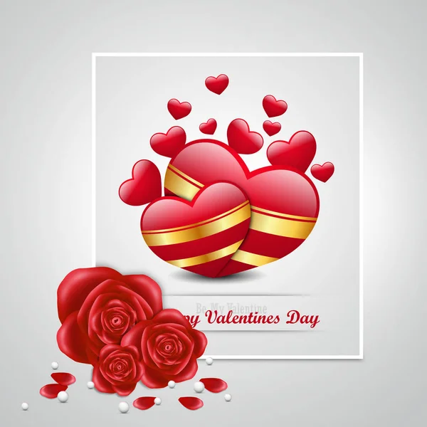 Rotes Liebesherz Valentinstag Konzept — Stockfoto