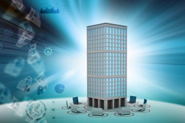 Akıllı ev concept 3D çizimi  