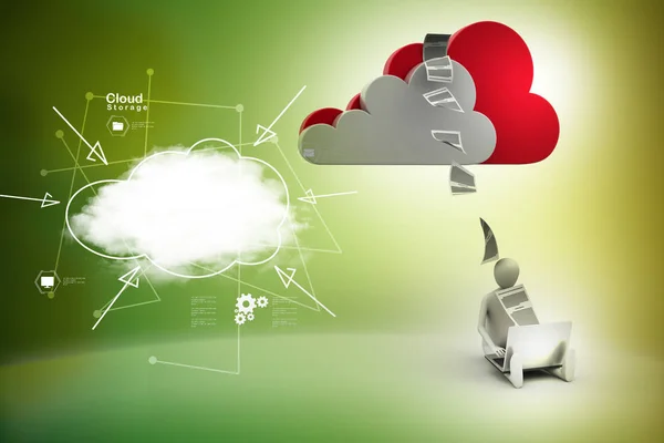 Illustration Cloud Storage Concept — Stock Photo, Image
