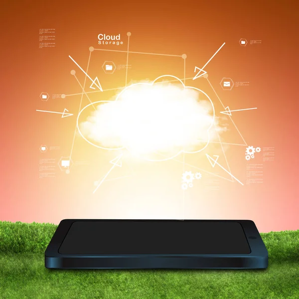 Cloud Computing Smart Phone — Stock Photo, Image