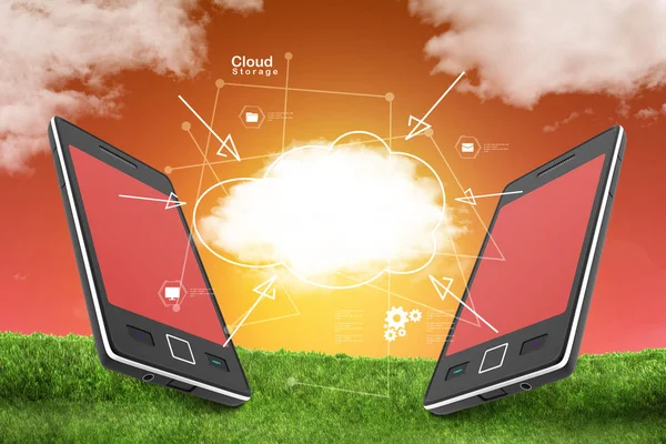 Cloud Computing Smart Phone — Stock Photo, Image
