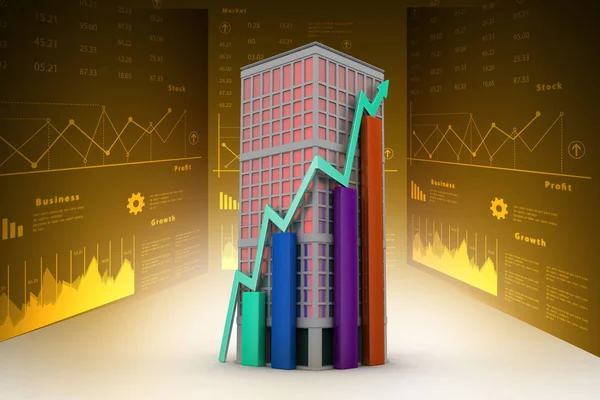 Illustration Des Immobilienwachstums Konzepts — Stockfoto
