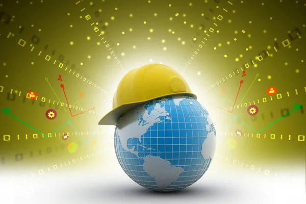 Globe Safety Helmet — Stock Photo, Image