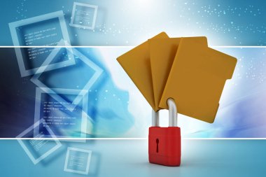 gizli dosyaları. klasörün asma kilit