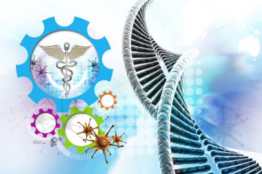Bükülmüş Chrome Dna zinciri modeli