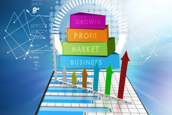 Business Growth Graph Chart — Stock Photo, Image