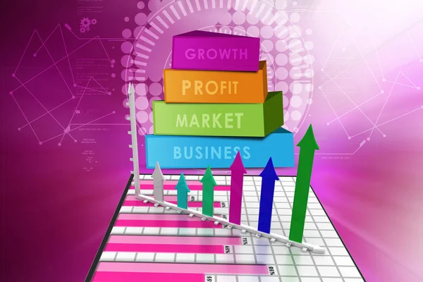 Business growth graph and chart