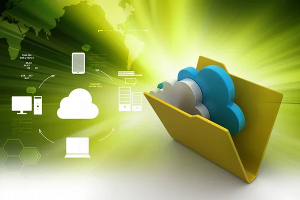 Illustration Cloud Storage Concept — Stock Photo, Image