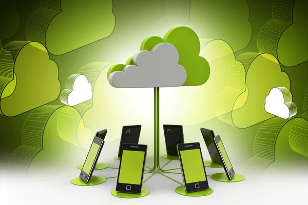 Konzepte Cloud Computing Geräte — Stockfoto