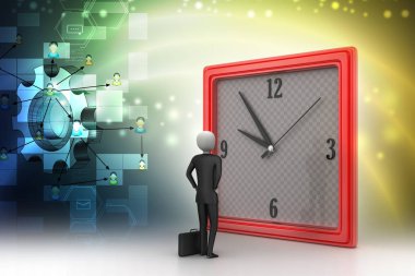 3d adam saat izlerken