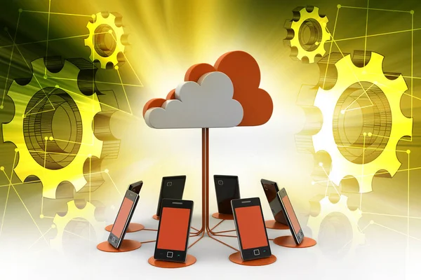 Konzepte Cloud Computing Geräte — Stockfoto