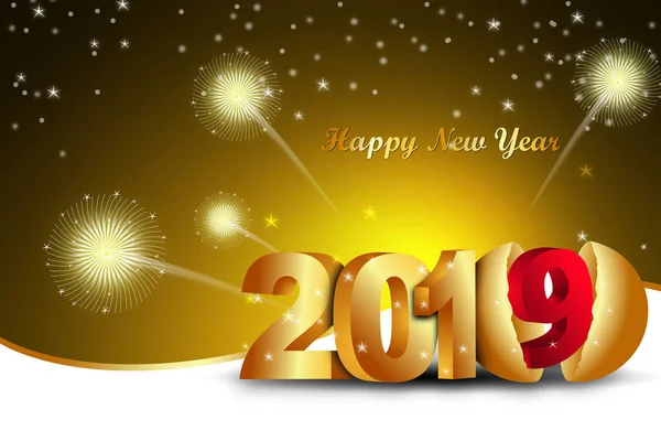 Feliz Ano Novo 2019 Conceito Celebração — Fotografia de Stock