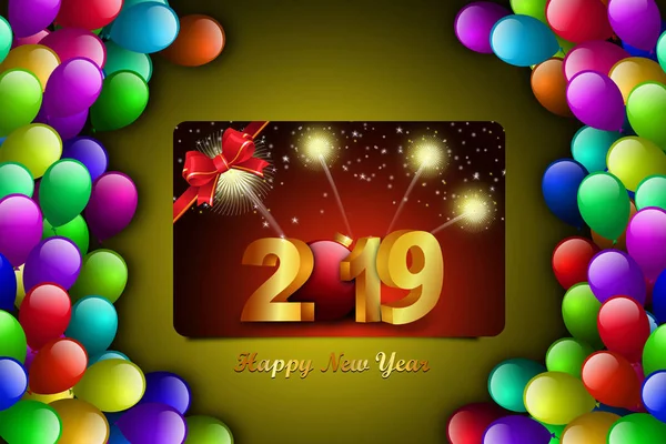 Felice Anno Nuovo 2019 Concetto Celebrazione — Foto Stock