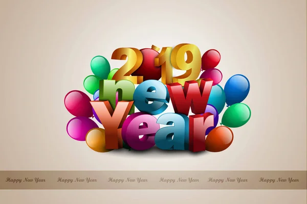 Feliz Ano Novo 2019 Conceito Celebração — Fotografia de Stock