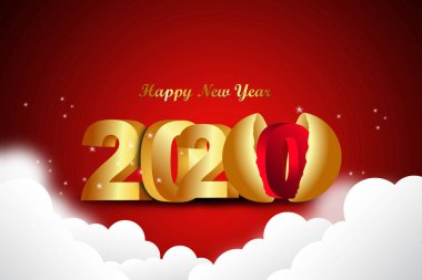  Mutlu yıllar 2020 konsepti geliyor.