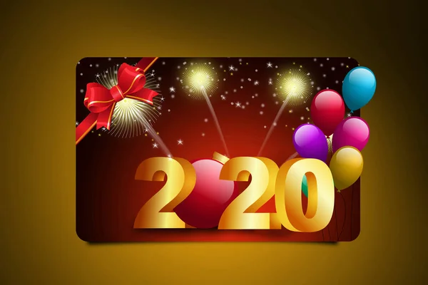 Concepto Fiesta Año Nuevo 2020 Con Celebración Crismas —  Fotos de Stock