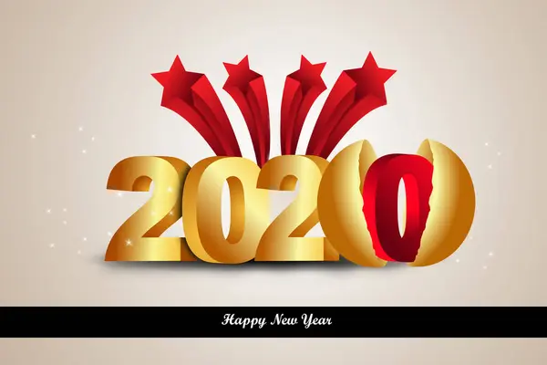 2020 Firande Koncept Med Gyllene Text Design Nytt Kommer Snart — Stockfoto