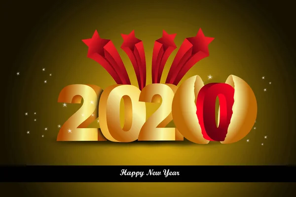Концепція Святкування 2020 Року Золотим Текстовим Дизайном Найближчим Часом Новий — стокове фото
