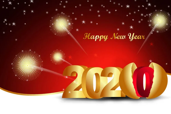 Obálka Obchodního Deníku Pro Rok 2020 Oslavami Přáním Nového Roku — Stock fotografie