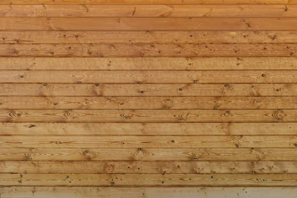 Pared Tablones Madera Marrón Dispuestos Horizontalmente — Foto de Stock