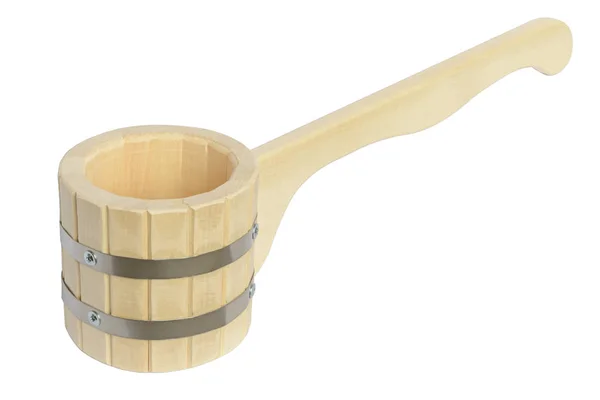 Ladle from a natural tree linden for the Russian bath — Stock Photo, Image