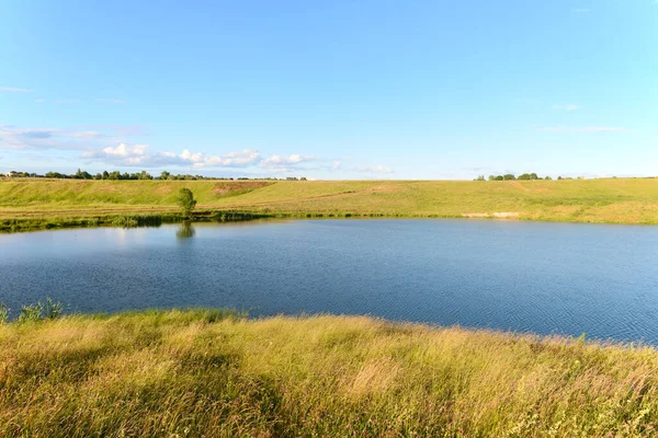 Petit Réservoir Dans Ravin Soir Été — Photo