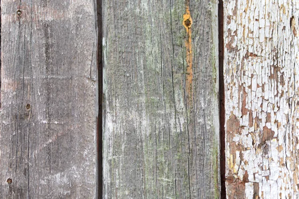 Стіна Зроблена Старих Дерев Яних Дощок Тріщинами Старою Фарбою — стокове фото