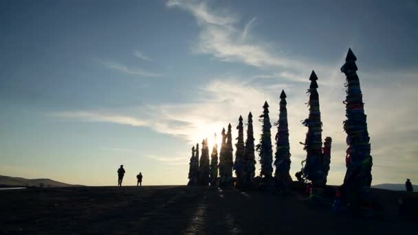 Zomer Het Baikalmeer Olkhon Island Polen Cape Burhan Cold — Stockvideo