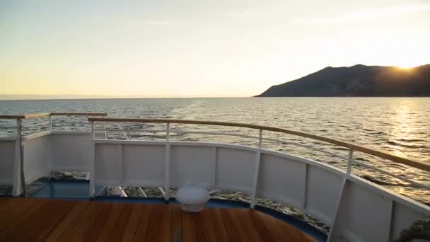 Summer Lake Baikal Deck Ship — Stock Video