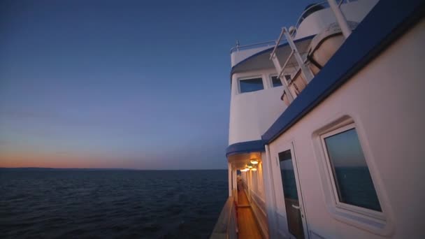 Zomer Het Baikalmeer Vanaf Het Dek Van Het Schip — Stockvideo