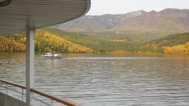 Verano Lago Baikal Desde Cubierta Del Barco — Vídeo de stock