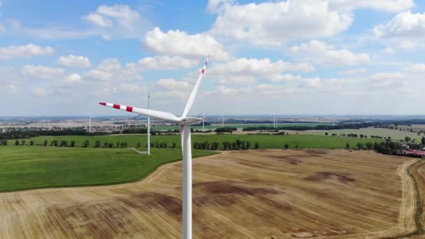 Sommer Windkraftanlagen Den Bereichen Europas — Stockvideo