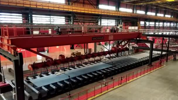 Chelyabinsk Russia May 2019 Production Department Chelyabinsk Pipe Rolling Plant — Stock Video