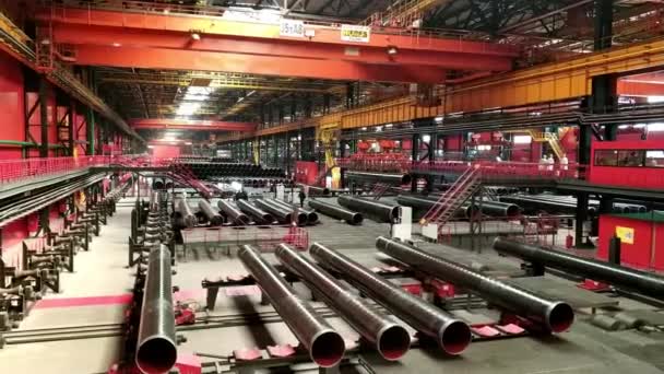 Chelyabinsk Russia May 2019 Production Department Chelyabinsk Pipe Rolling Plant — Stock Video