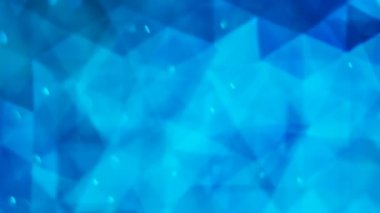 Basit Mavi Dönen Üçgenler ve Parçacıklar - 4k Kusursuz Döndürme Hareketi Arkaplan Canlandırması