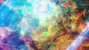 Soyut Turuncu ve Mavi Puslu Parıldayan Işıklar - 4k Kusursuz Döngü Hareketi Arkaplan Animasyonu